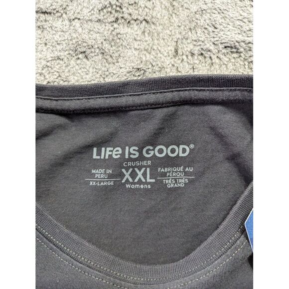 Life Is Good Short Sleeve Shirt Women's Size XXL Gray - Picture 3 of 11